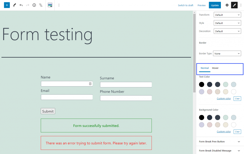 JetFormBuilder: Color Settings Overview | Crocoblock