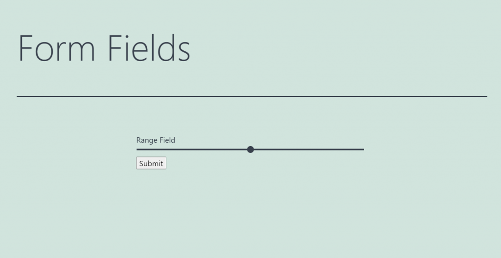 range form field appearance