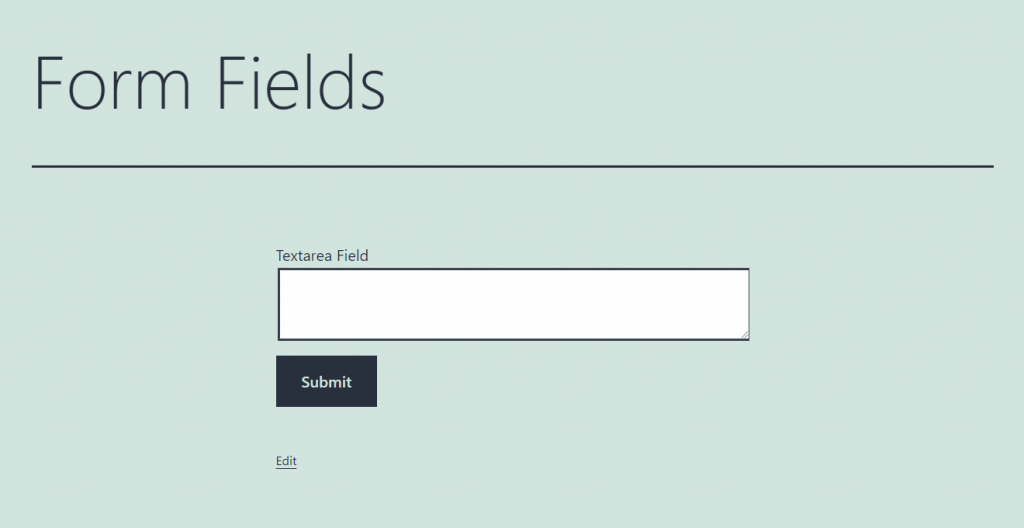 textarea form field overview