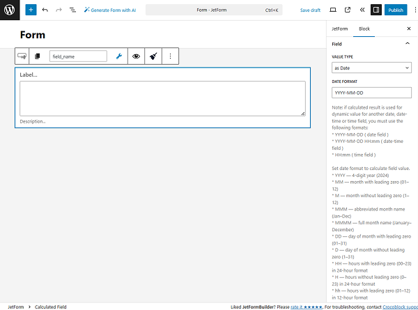 the first part of the as date value type