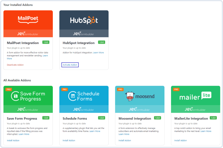 hubspot addon installation