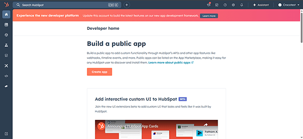 building a public app tab
