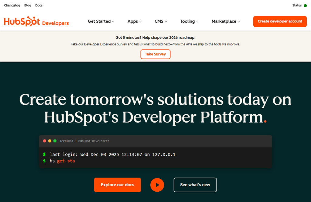 hubspot site front page