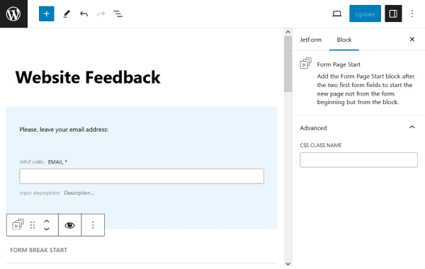 adding header to multi-step form in jetformbuilder