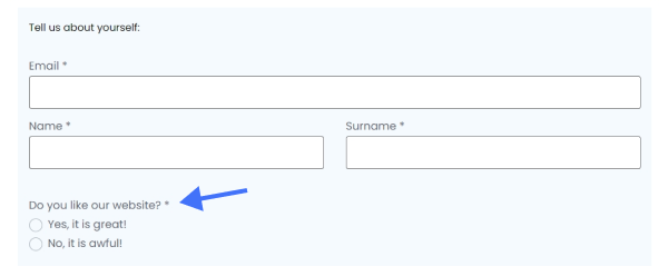 overview of the multi-step form with conditional logic