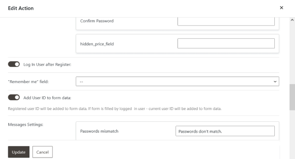 adding user id to form data