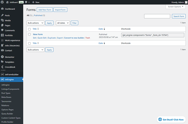 convert to new builder button