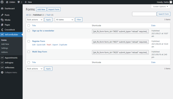 duplicate form jetformbuilder