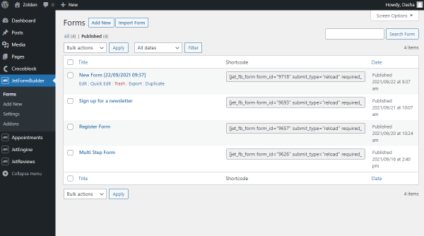 form converted with jetformbuilder