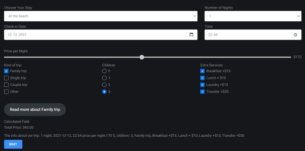 form macros in the field label on the front end