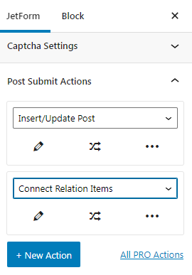 connect relation items