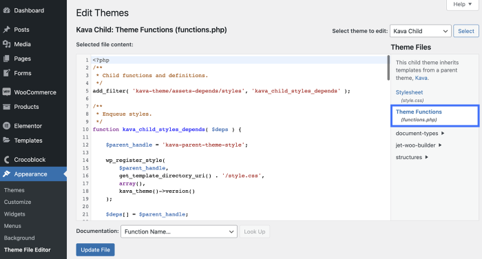 functions file