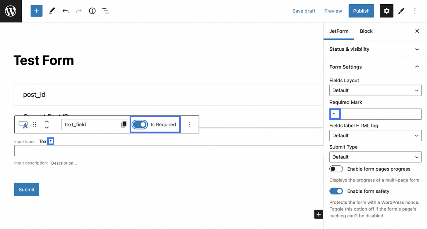 Form Settings | FormBuilder
