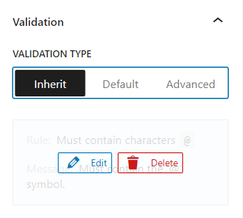 edit or delete the advanced rule