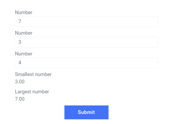 finding the smallest and the largest number in calculated field