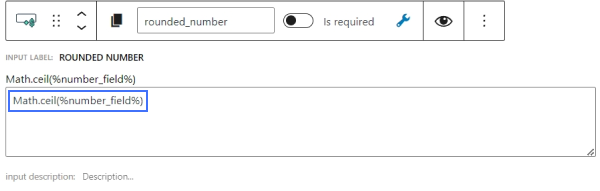 rounding up number in calculated field