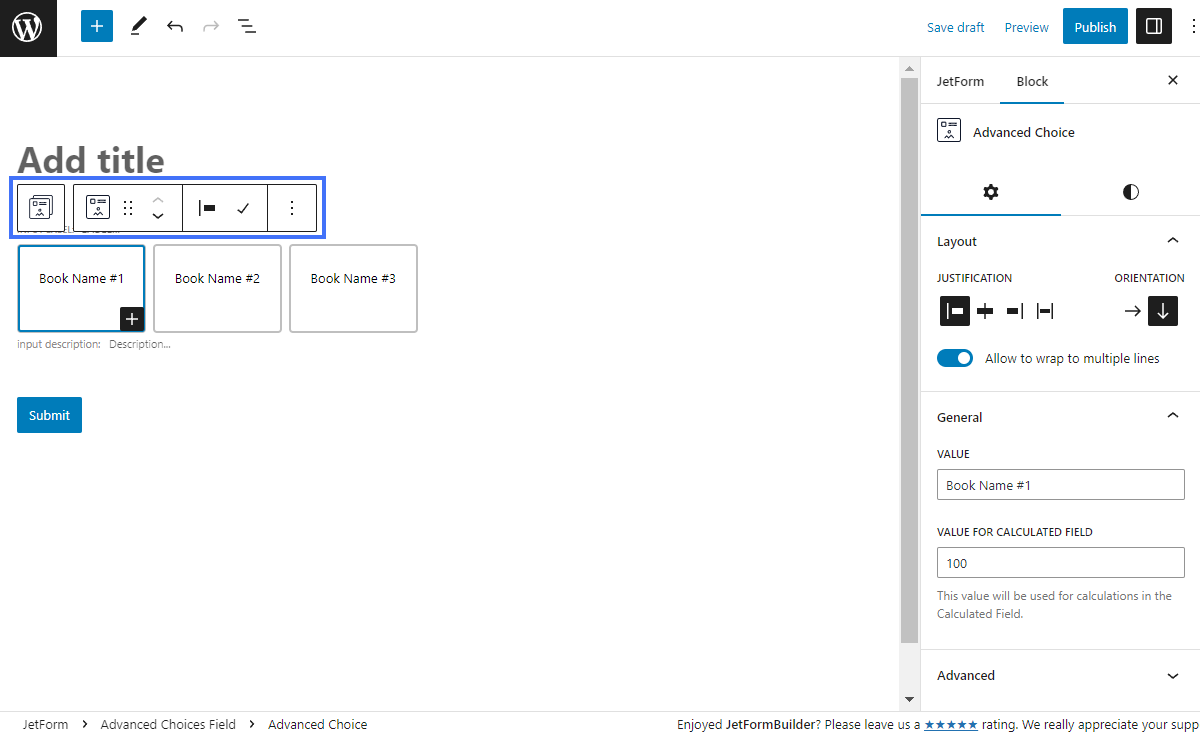 Advanced Choices Field Block Overview — JetFormBuilder | Crocoblock