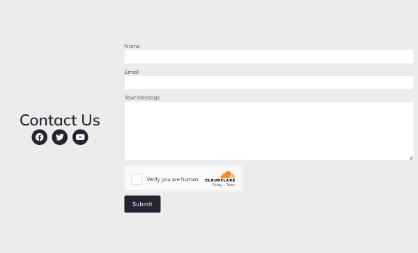 captcha form on front end