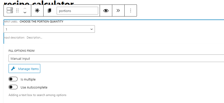 select field in the form