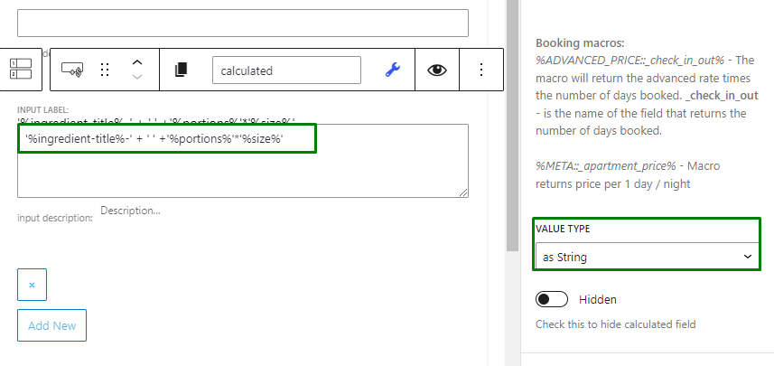 as string value type