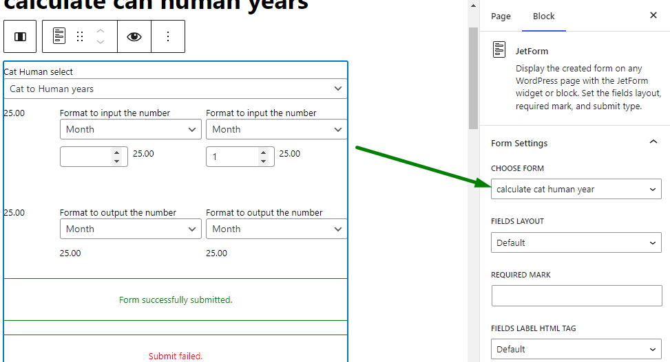 add JetForm widget or Form block to the page