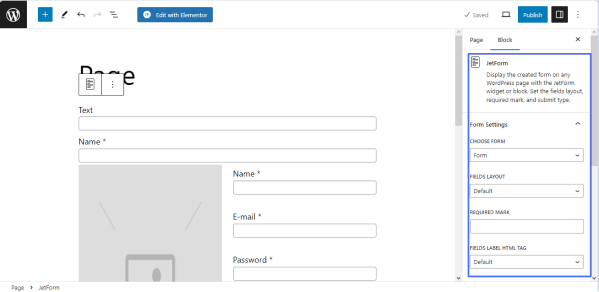 jetform block added