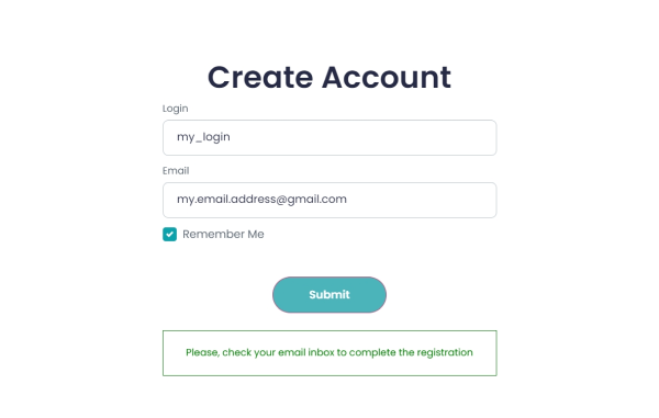 registration form with double opt-in created in jetformbuilder