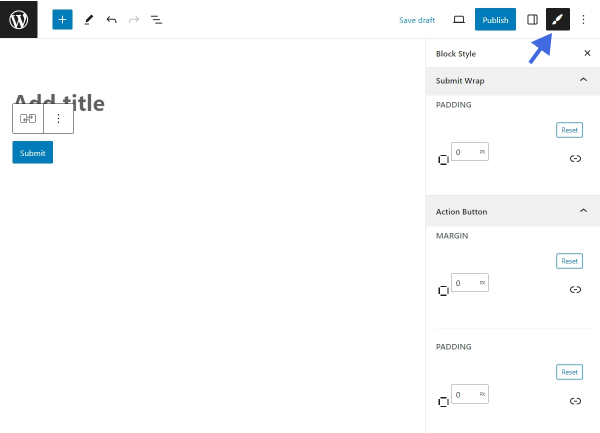 change render state block style settings