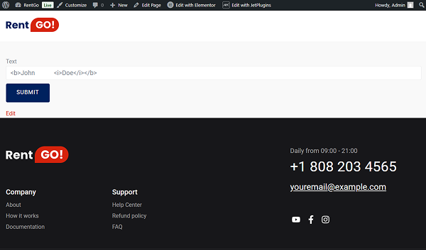 custom-transformed field on the front end