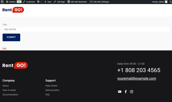 sanitize title on the front end