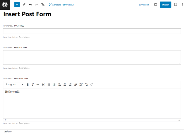 insert post form pattern