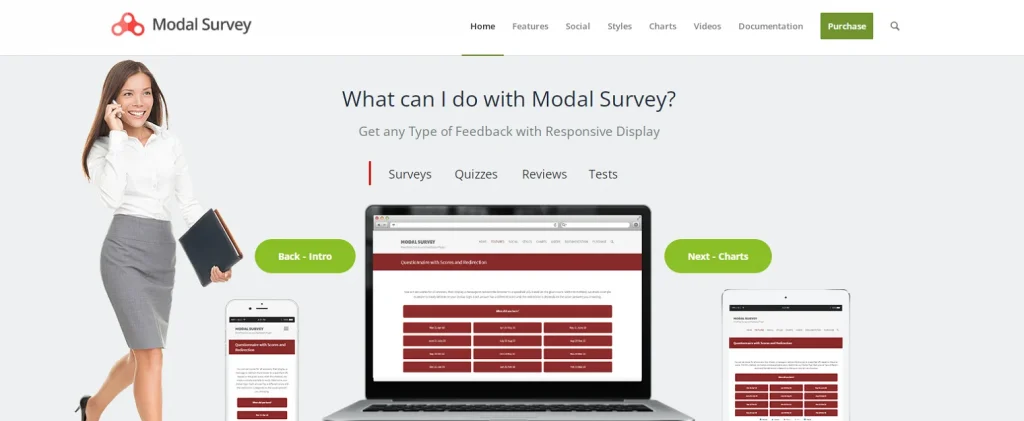 Modal Survey plugin homepage