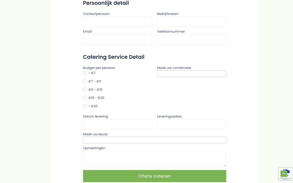 catering form