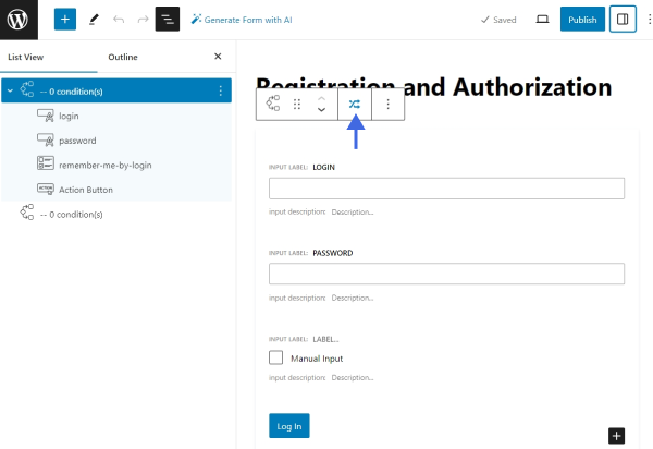 add a new condition to a conditional block in jetformbuilder