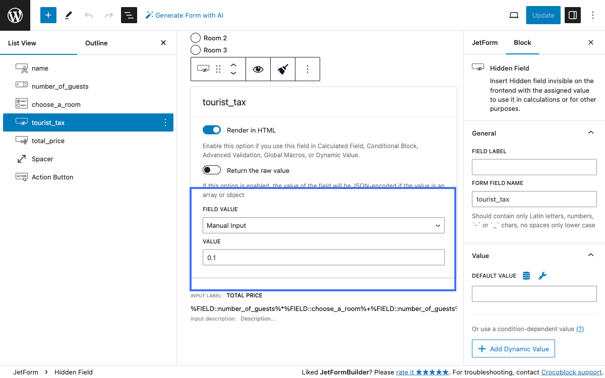 How to Combine Hidden Field and Repeater with Calculated Field ...