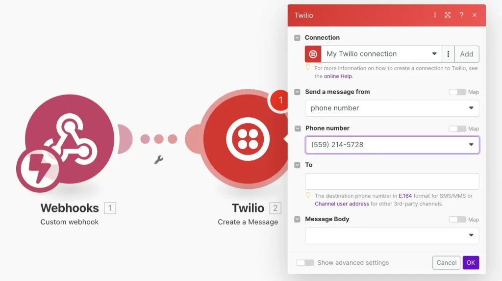 add twilio to webhooks