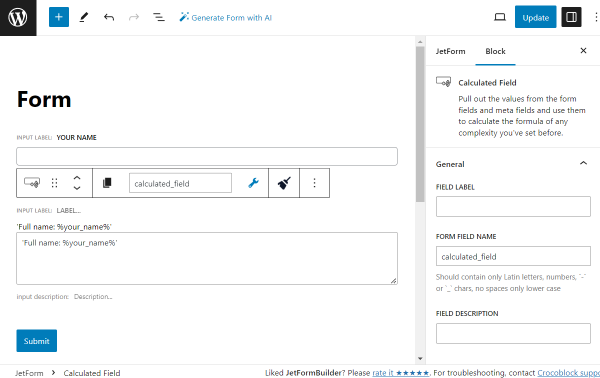 concatenation formula with text field