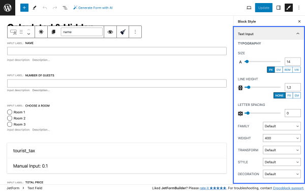 jetstylemanager customization fields