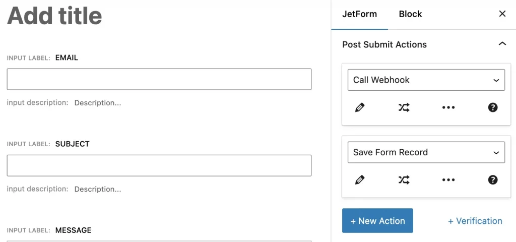 change the default post-submit action