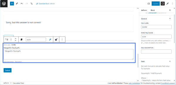 adding the calculated field