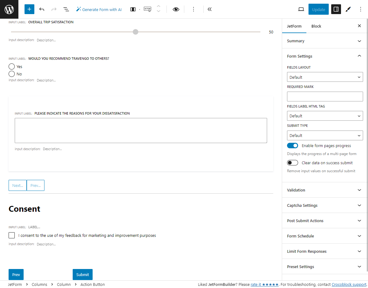 How to Create Evaluation Forms in WordPress — JetFormBuilder | Crocoblock