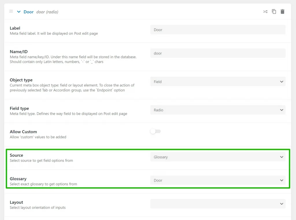 field source dynamic form WP