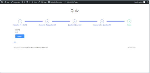 the calculated field on the front end