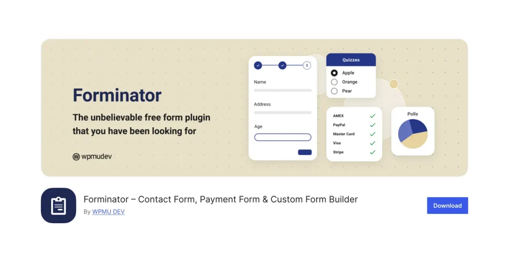 forminator forms plugin on wordpress.org