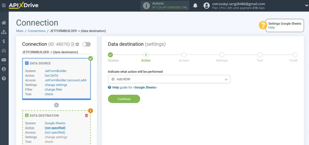 choose add row action