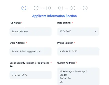 rental application form template