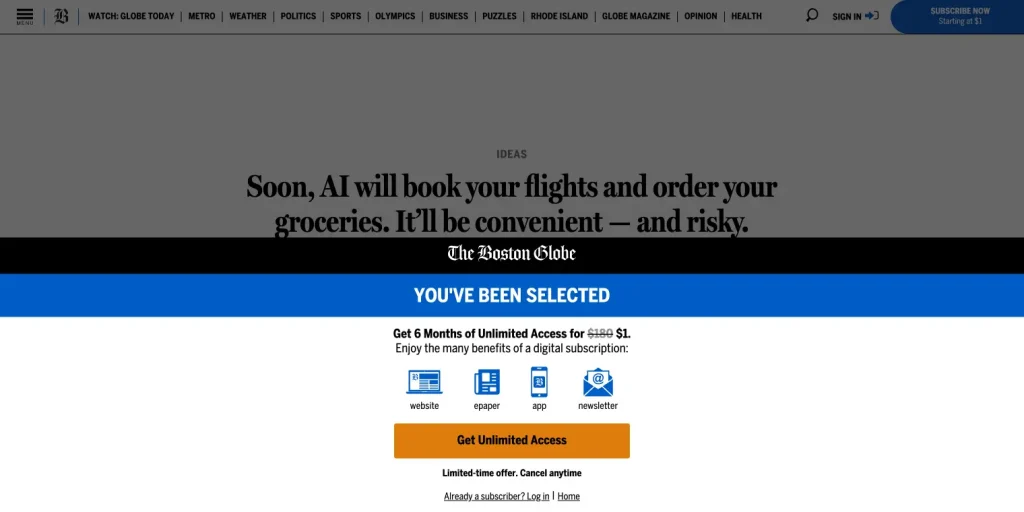 the boston globe paywall