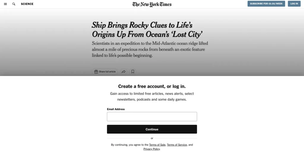 the new york times paywall