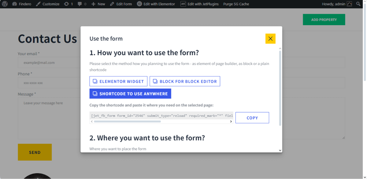 Form Settings 一 JetFormBuilder l Crocoblock