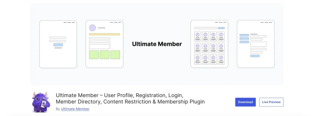 Ultimate member plugin on wordpress.org